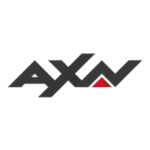 Smarters Pro Das Logo von AXN besteht aus fettgedruckten, schwarzen Buchstaben „AXN“ mit einem roten dreieckigen Akzent unter dem Buchstaben „X“ und verkörpert ein elegantes Design, das der intuitiven Smarters Pro-Benutzeroberfläche ähnelt. Der Hintergrund ist transparent. 2025